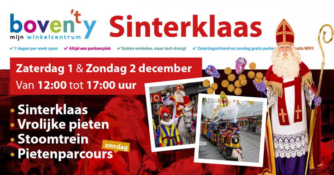 Sinterklaas op winkelcentrum Boven 't Y zaterdag 1 december 2018