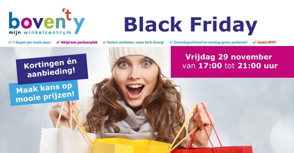 Black Friday op winkelcentrum Boven 't Y in Amsterdam Noord Buikslotermeerplein
